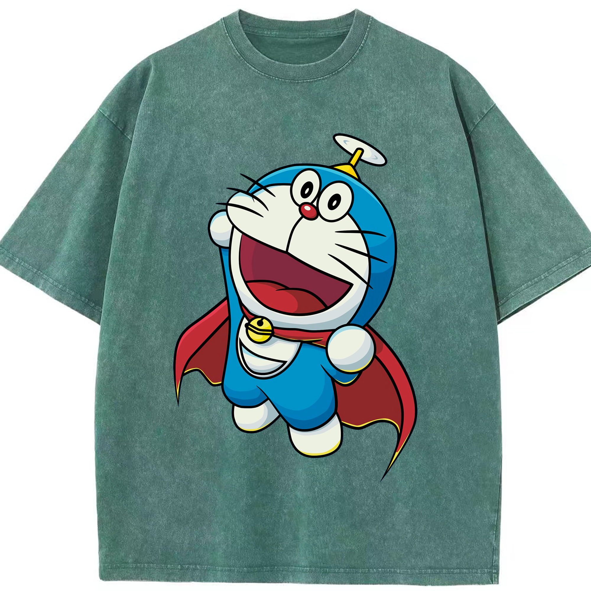 （画像用） ドラえもん Doraemon 綿100% ヴィンテージ風 半袖Tシャツ（フロントプリント）